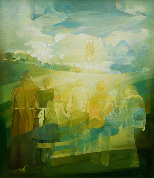 Xantus Géza, Dove cielo e terra si incontrano, olaj, vászon, 70 x 60 cm, 2019,