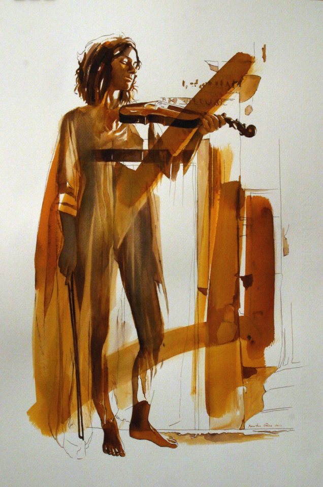 Lány hegedűvel-II.